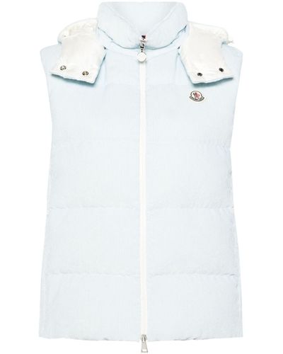 Moncler Agelao Quilted Corduroy Gilet - Women's - Polyamide/viscose/goose Feather/goose Down - White
