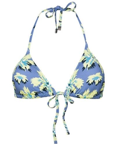 Paul Smith Top de bikini con estampado de palmera - Azul