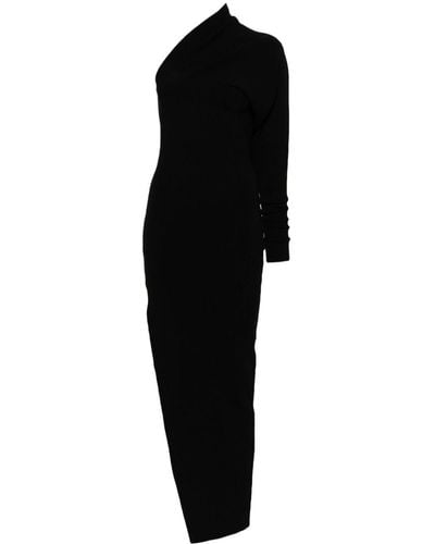 Rick Owens One-shoulder Column Maxi Dress - Black