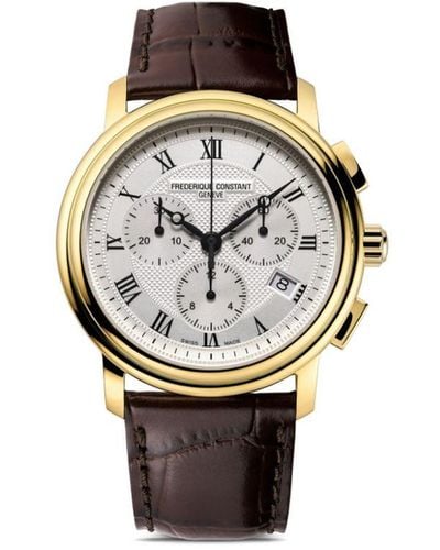 Frederique Constant Classics Quartz Chronograph 40mm Horloge - Wit