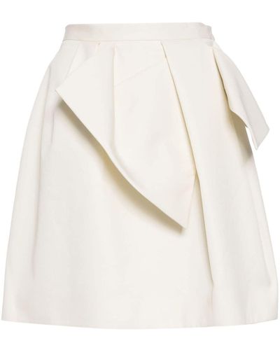 Dice Kayek Pleated High-waisted Skirt - White