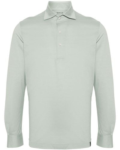 BOGGI Long-sleeved Polo Shirt - Grey