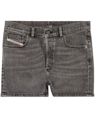 DIESEL D-Ger Jeans-Shorts mit Logo-Applikation - Grau