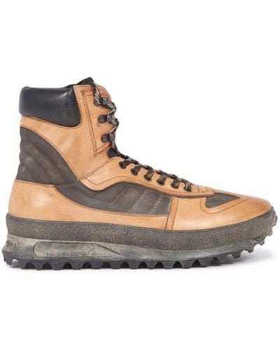 Maison Margiela Climber High-top Leather Trainers - Brown