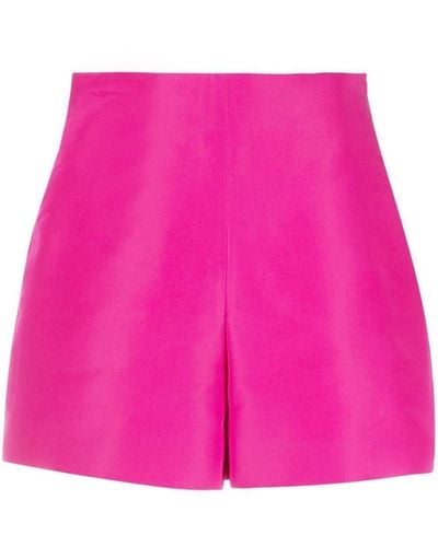 Valentino Garavani High-waisted Silk Shorts - Pink