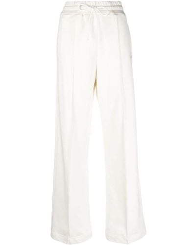 MSGM Pantalones de chándal con logo - Blanco