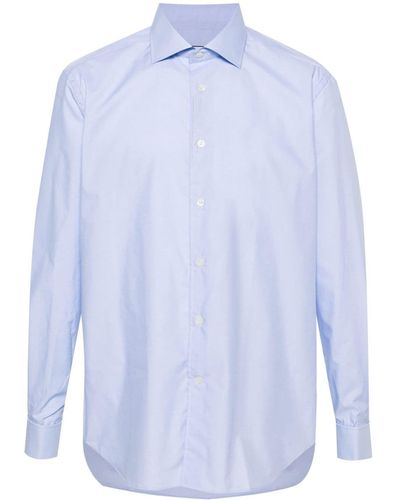 Corneliani Classic-collar Cotton Shirt - ブルー
