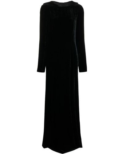 Alberta Ferretti Abendkleid aus Samt - Schwarz