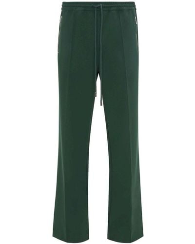 JW Anderson Pantalones de chándal rectos con bolsillo - Verde