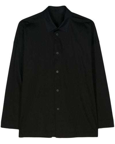 Homme Plissé Issey Miyake Streamline Cotton Shirt - Black