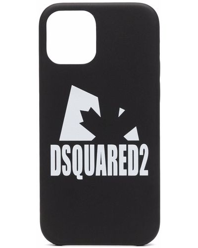 DSquared² Iphone 12 Hoesje Met Logoprint - Zwart
