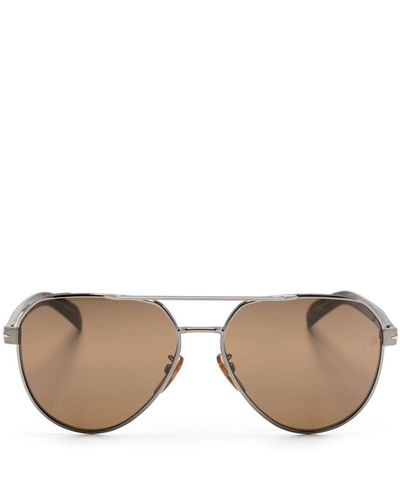 David Beckham 1121/g/s Pilot-frame Sunglasses - Natural