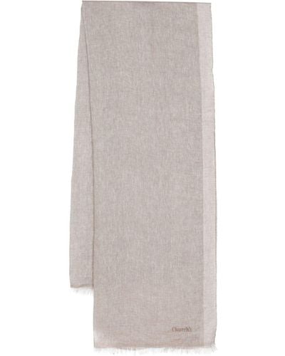 Church's Plain-print Knitted Scarf - Grey