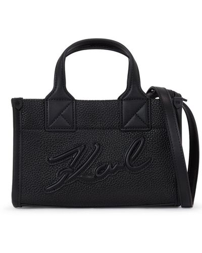 Karl Lagerfeld K/skuare Grainy Tote Bag - Black