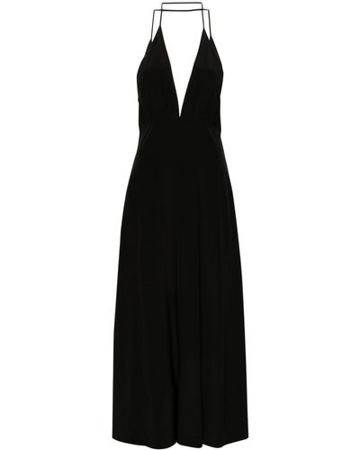 Totême Flared Maxi-jurk Met Halternek - Zwart