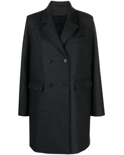 Skall Studio Robin recycled wool double-breasted coat - Nero