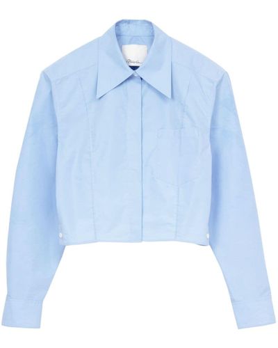 3.1 Phillip Lim Camisa corta de manga larga - Azul