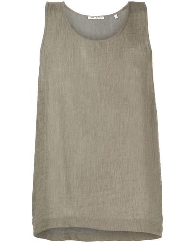 Our Legacy Crinkled Tank Top - Grey