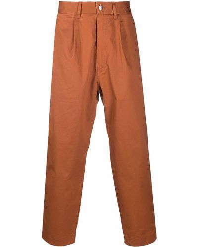 Societe Anonyme High-waisted Tapered Trousers - Brown