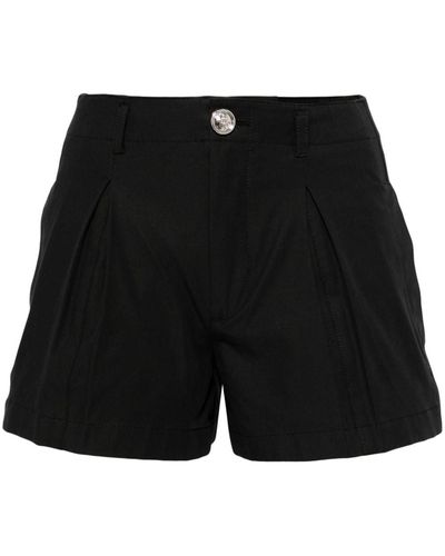Giambattista Valli Pleated Mid-rise Shorts - Black