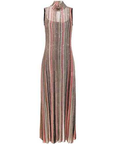 Missoni Sequin-embellished Striped Dress - Multicolor