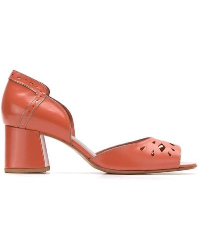 Sarah Chofakian Zapatos de tacón de piel - Marrón