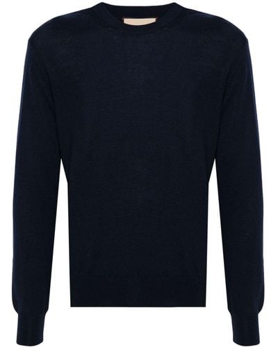 Gucci Logo-embroidered Wool Sweater - Men's - Wool/polyester - Blue