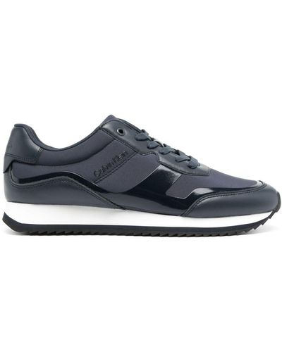 Calvin Klein Panelled Contrasting-panel Trainers - Blue