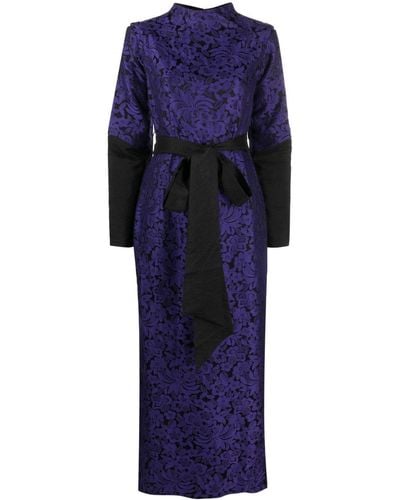 Baruni Jacquard-Midikleid - Blau