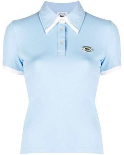 Sporty & Rich X Lacoste Logo-patch Polo Shirt - Blue