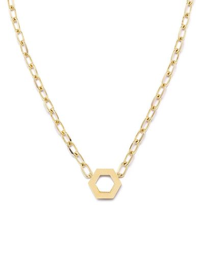 Harwell Godfrey 18kt Yellow Gold Hexagon Foundation Necklace - Metallic