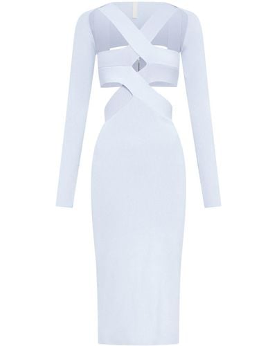 Dion Lee Harness-bra Cut-out Midi Dress - White