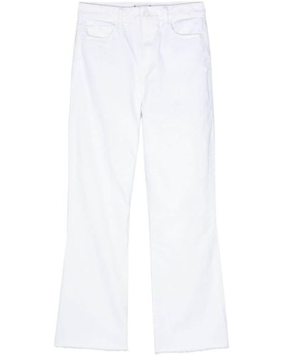 PAIGE Ungesäumte Straight-Leg-Jeans - Weiß