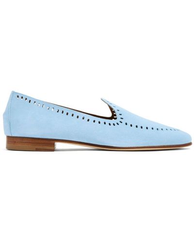 Edhen Milano Cut-out Suede Loafers - Blue