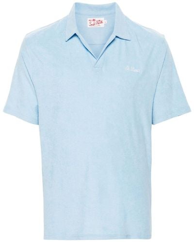 Mc2 Saint Barth Jeremy Terry-cloth Polo Shirt - Blauw