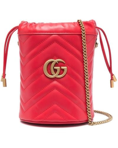 Gucci GG Marmont Beuteltasche - Rot