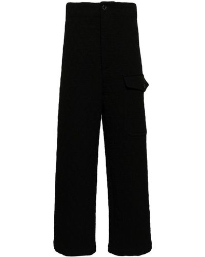 Uma Wang Pantalones capri acolchados - Negro