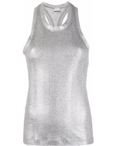 Pinko Metallic-finish Vest Top - Grey