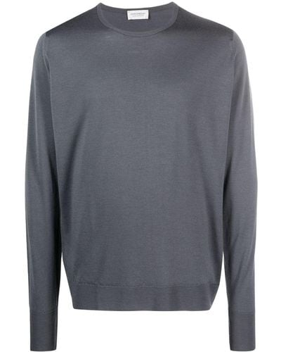 John Smedley Marcus Fine-knit Merino Sweater - Grey
