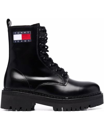 Tommy Hilfiger Cleat Combat Boots - Zwart