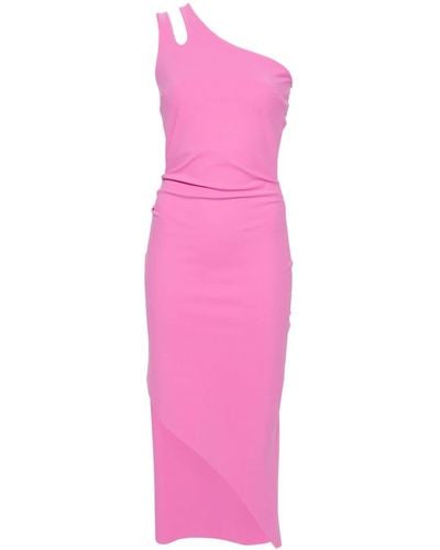 La Petite Robe Di Chiara Boni Xeme Single Shoulder Midi Dress - Pink