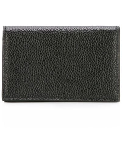 Thom Browne Wallet With Laminated Leather - Black