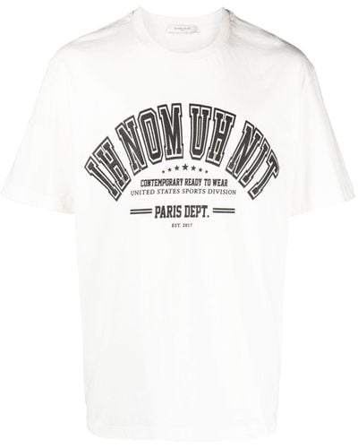 ih nom uh nit T-shirt en coton à logo imprimé - Blanc