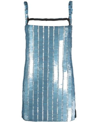 The Attico Mini-jurk Met Open Rug - Blauw