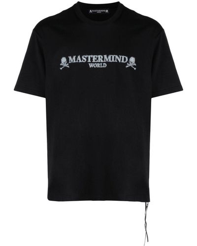 MASTERMIND WORLD T-shirt en coton à imprimé tête de mort - Noir