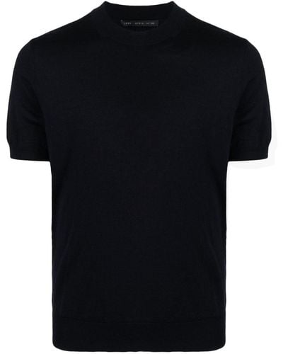 Low Brand Crew-neck Merino Wool T-shirt - Black