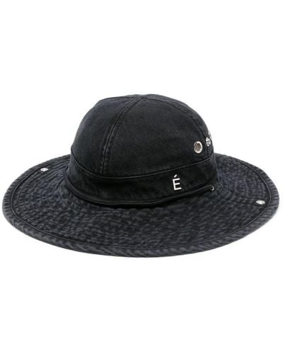 Etudes Studio Mist denim bucket hat - Negro
