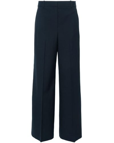 Theory Pressed-crease Wide Trousers - Blue