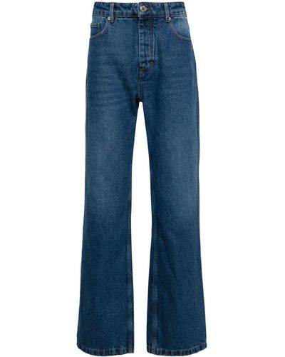 Ami Paris Halbhohe Straight-Leg-Jeans - Blau