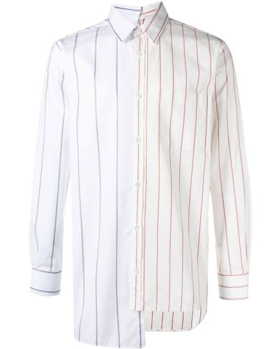 Lanvin Two-tone Pinstripe Shirt - White